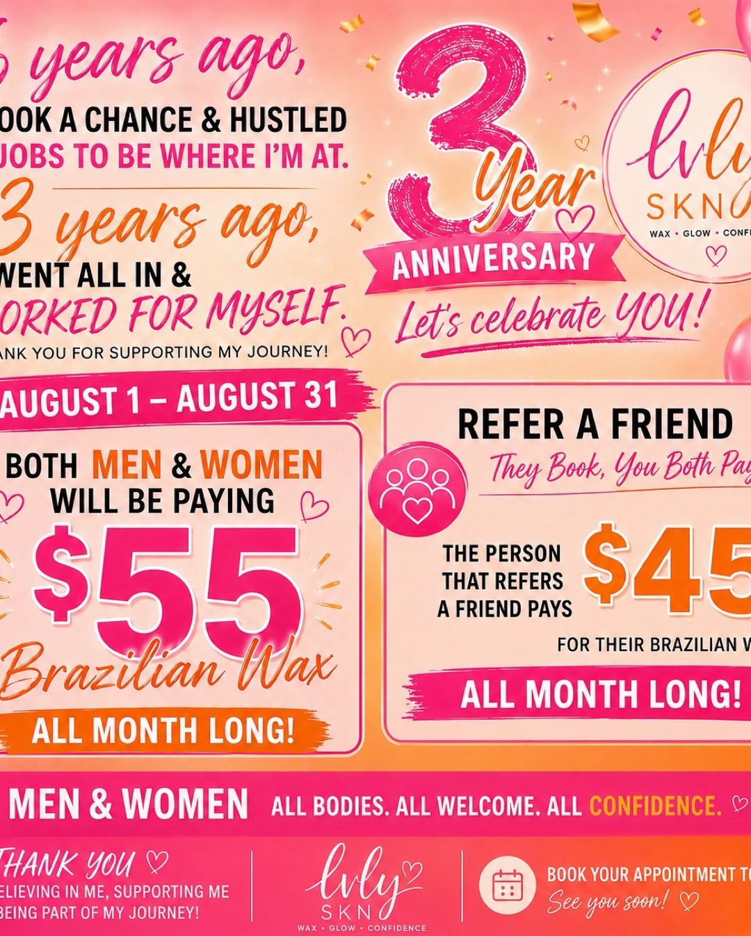 Brazilian wax (August only)